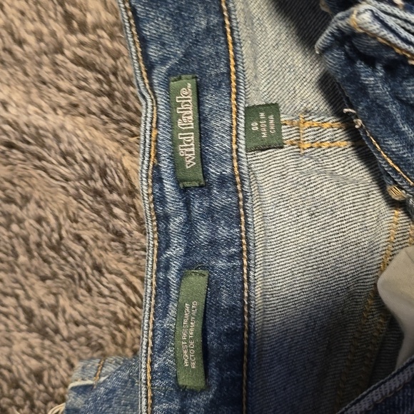 Wild Fable Classic Blue Denim Jeans- Highest Rise Striaght 00 - Picture 2 of 3